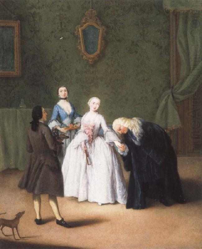A Nobleman Kissing a Lady-s Hand, Pietro Longhi